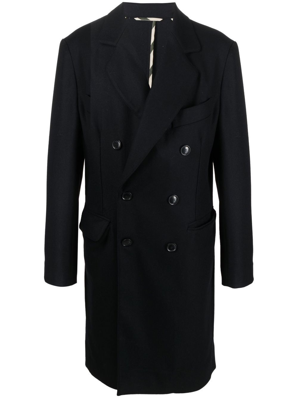 DOUBLE-BREASTED WOOL COAT - 1