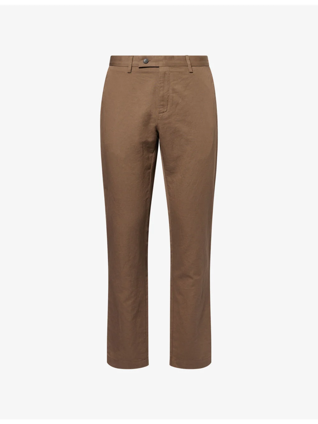 Slim-Leg Cotton And Linen Trousers - 1
