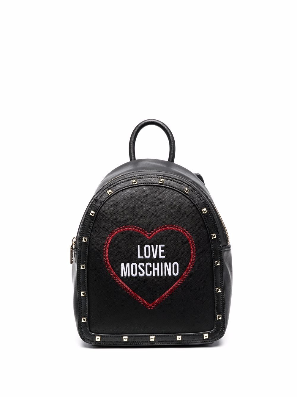 logo-embroidered backpack - 1