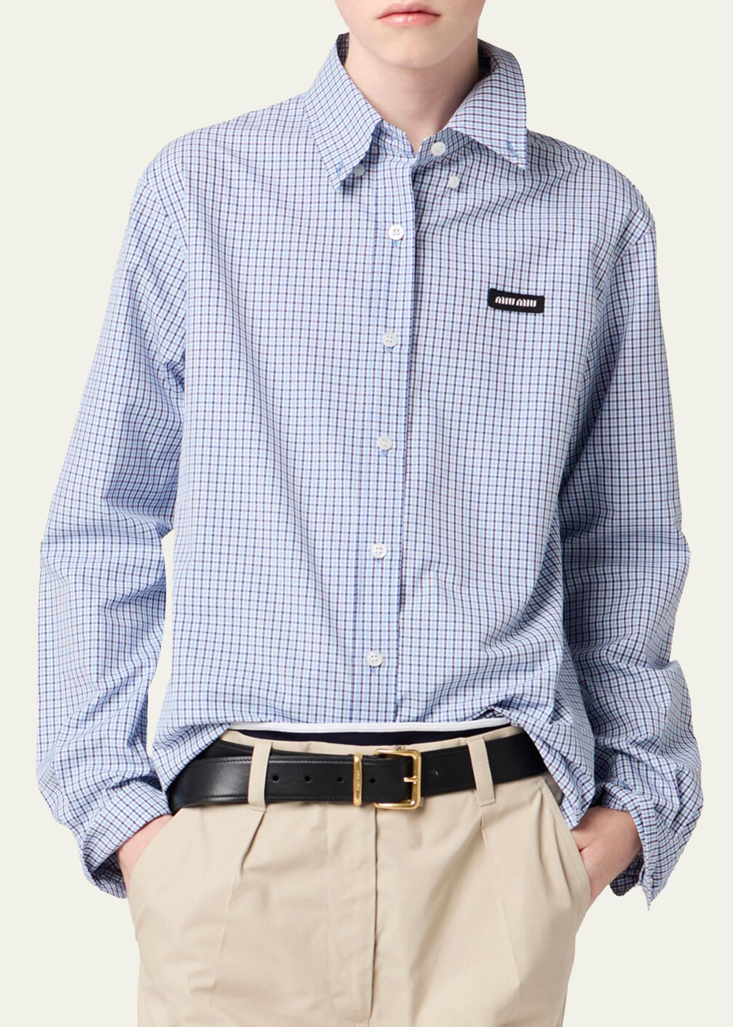 Check Long-Sleeve Button-Down Shirt - 3