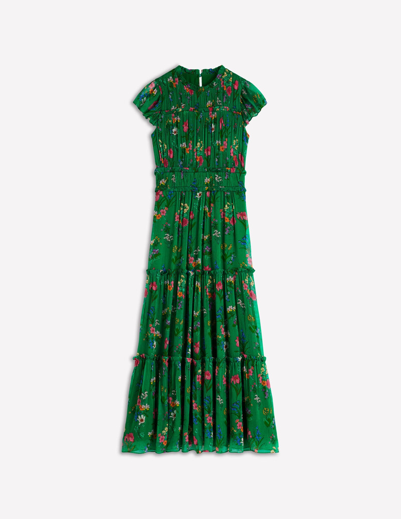Sleeveless Ruffle Dress-Bear Grass, Delicate Blossom 1