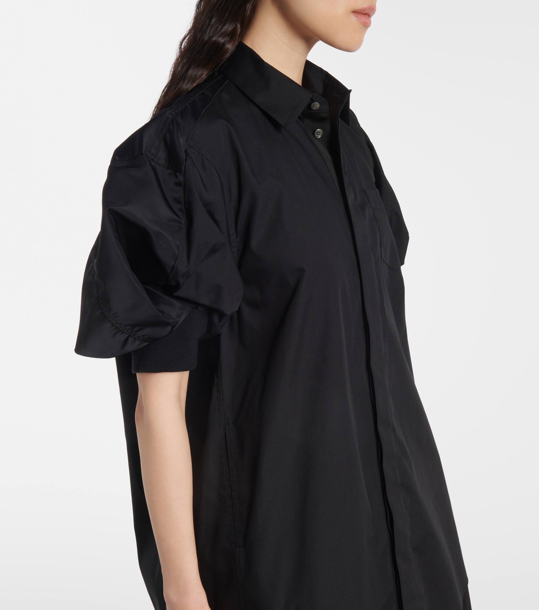 Poplin and technical twill shirt dress - 5