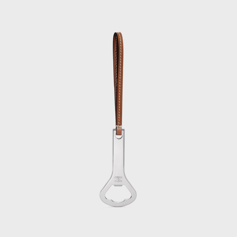 Triomphe Bottle Opener in Steel and calfskin 1