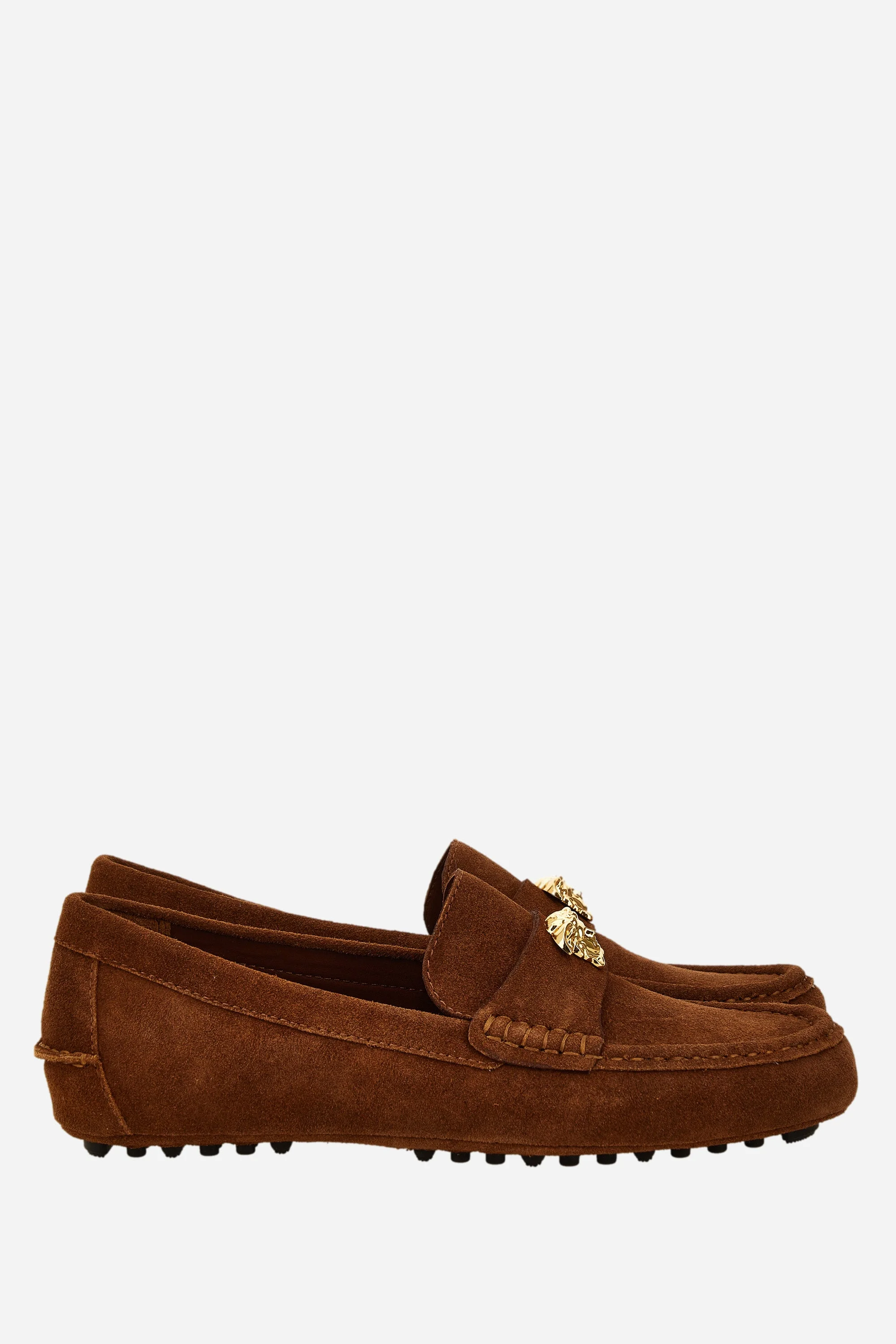 Versace Logo Drivers In Suede - 1