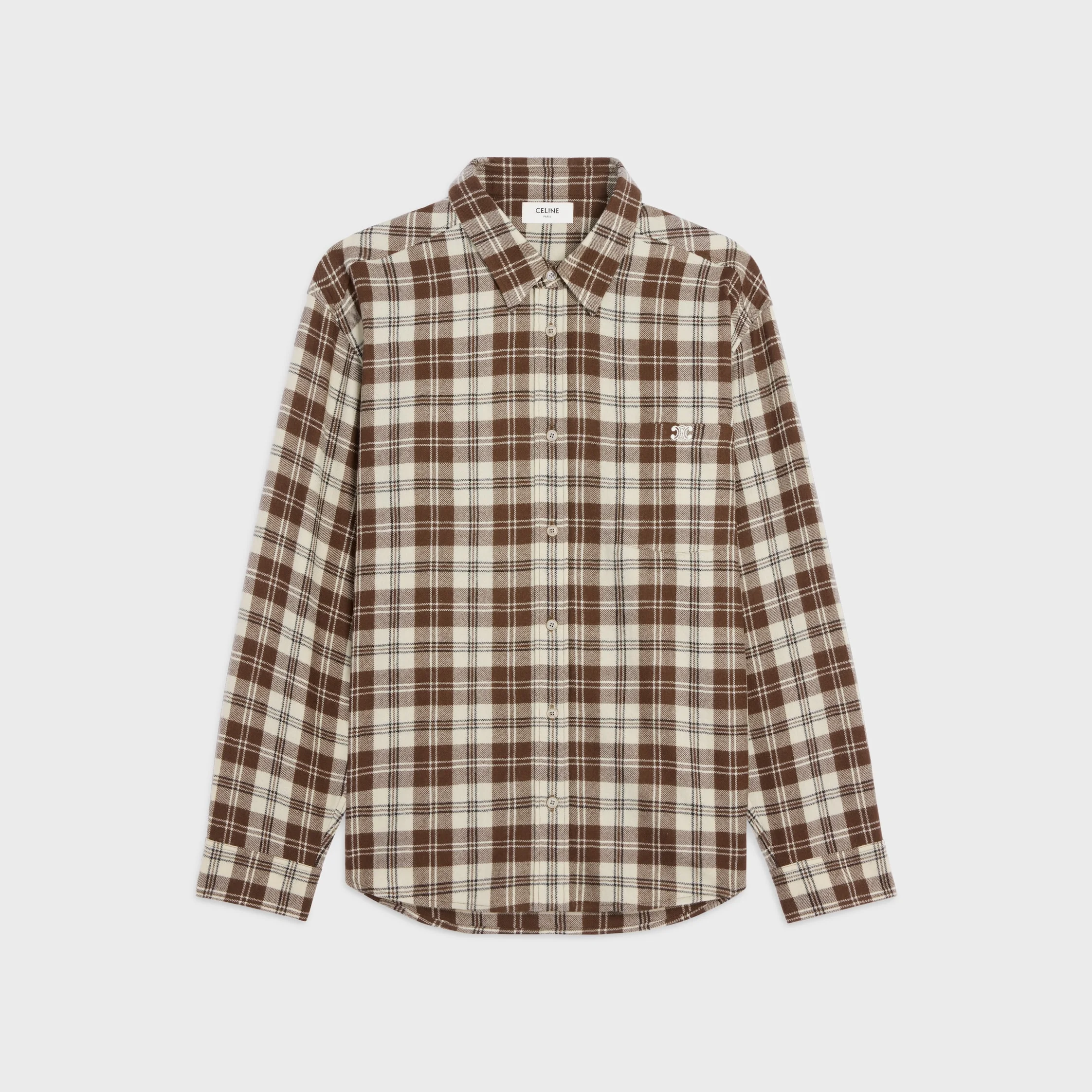 relaxed shirt IN CHECKED WOOL - 1