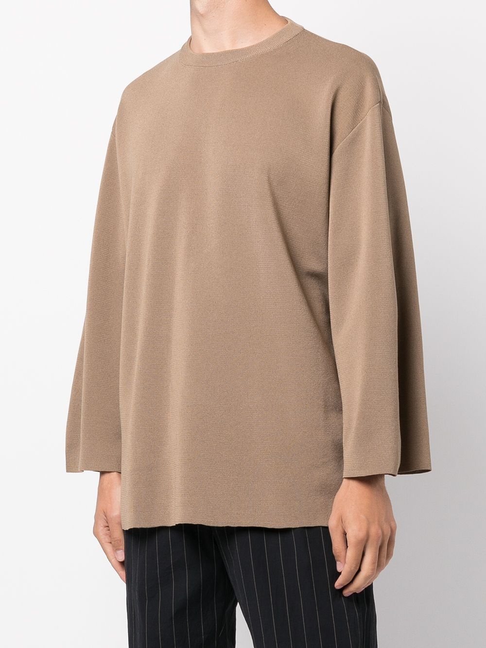 wide-cuff crew neck top - 3