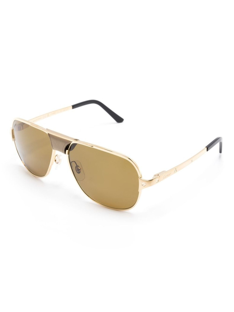 Cartier Santos de Cartier pilot-frame sunglasses outlook