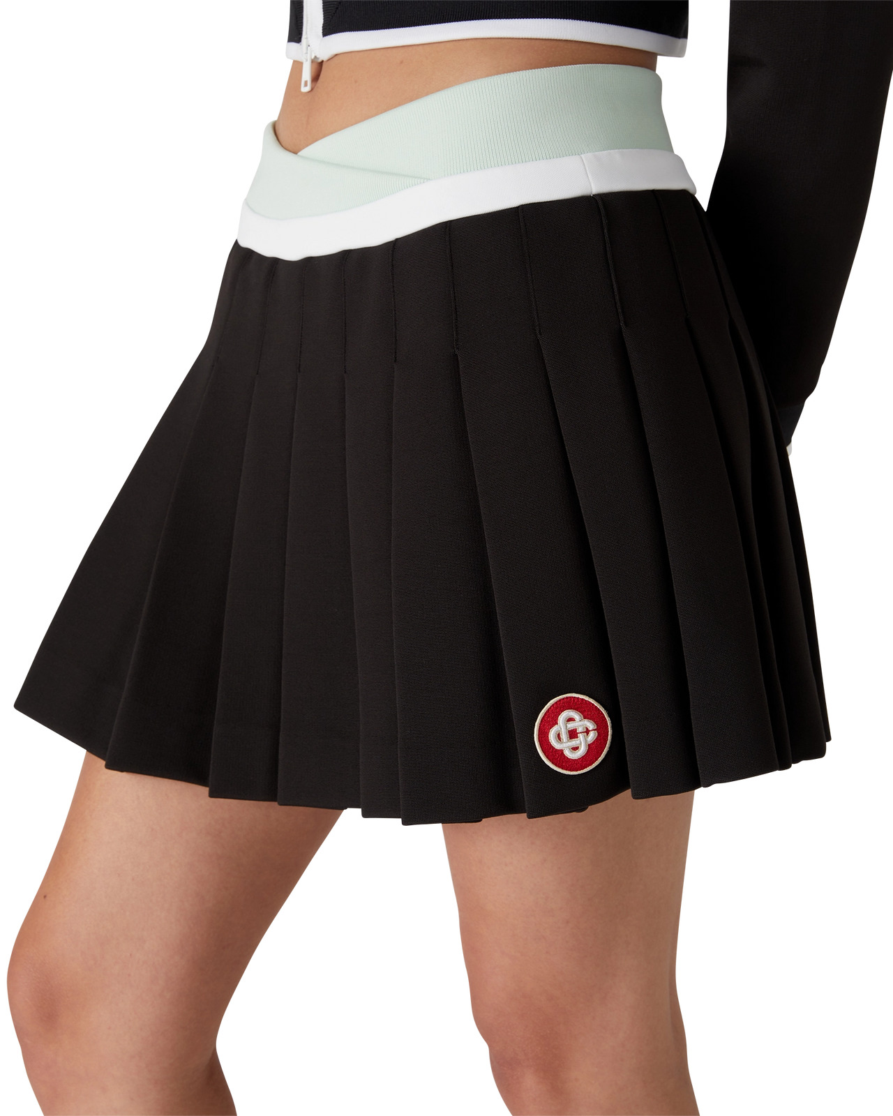 Scuba Pleated Mini Skirt - 4