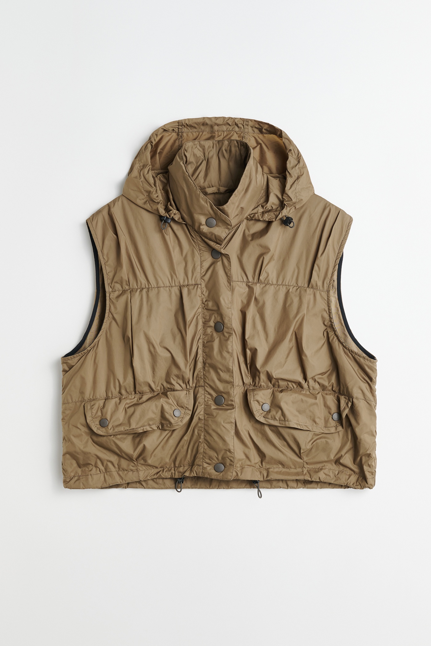 Exhale Puffa Vest Cavalry Olive Aero Nylon - 1