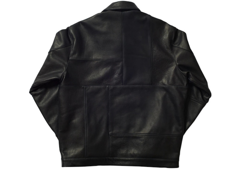 PALACE Palace Leather Panel Jacket Black outlook