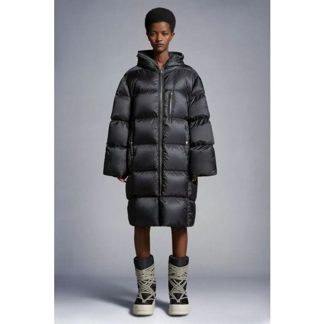 Moncler Moncler + Rick Owens Gimp puffer jacket | genteroma