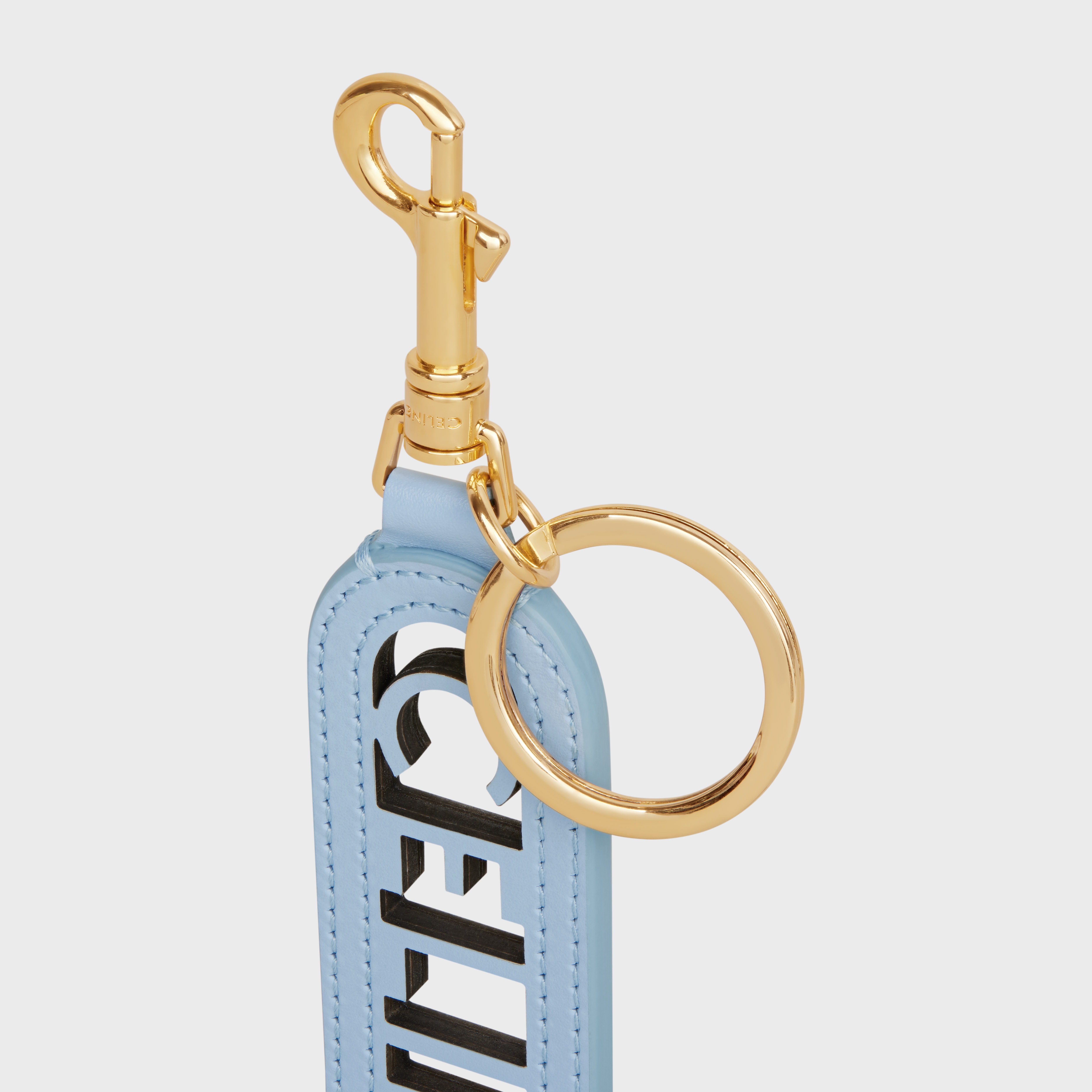 PERFORATED KEYRING CHARM CELINE in SMOOTH CALFSKIN - 4