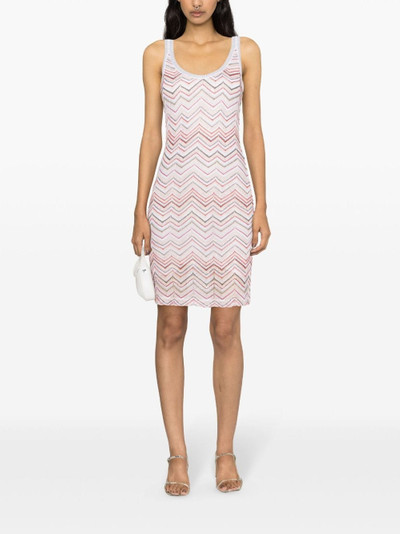 Missoni sequined zigzag-woven dress outlook