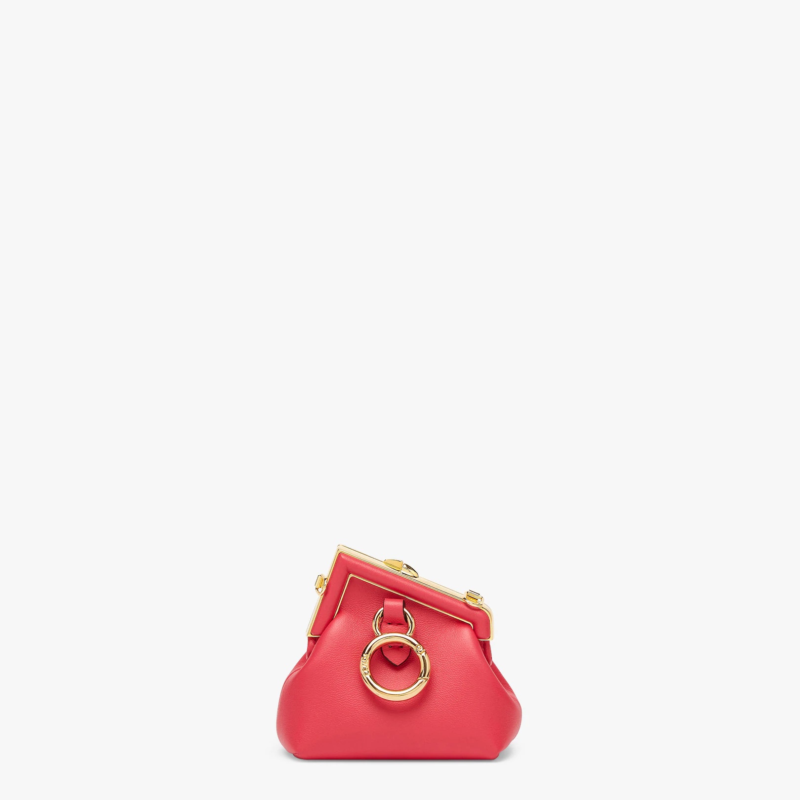 Fuchsia nappa leather charm - 3