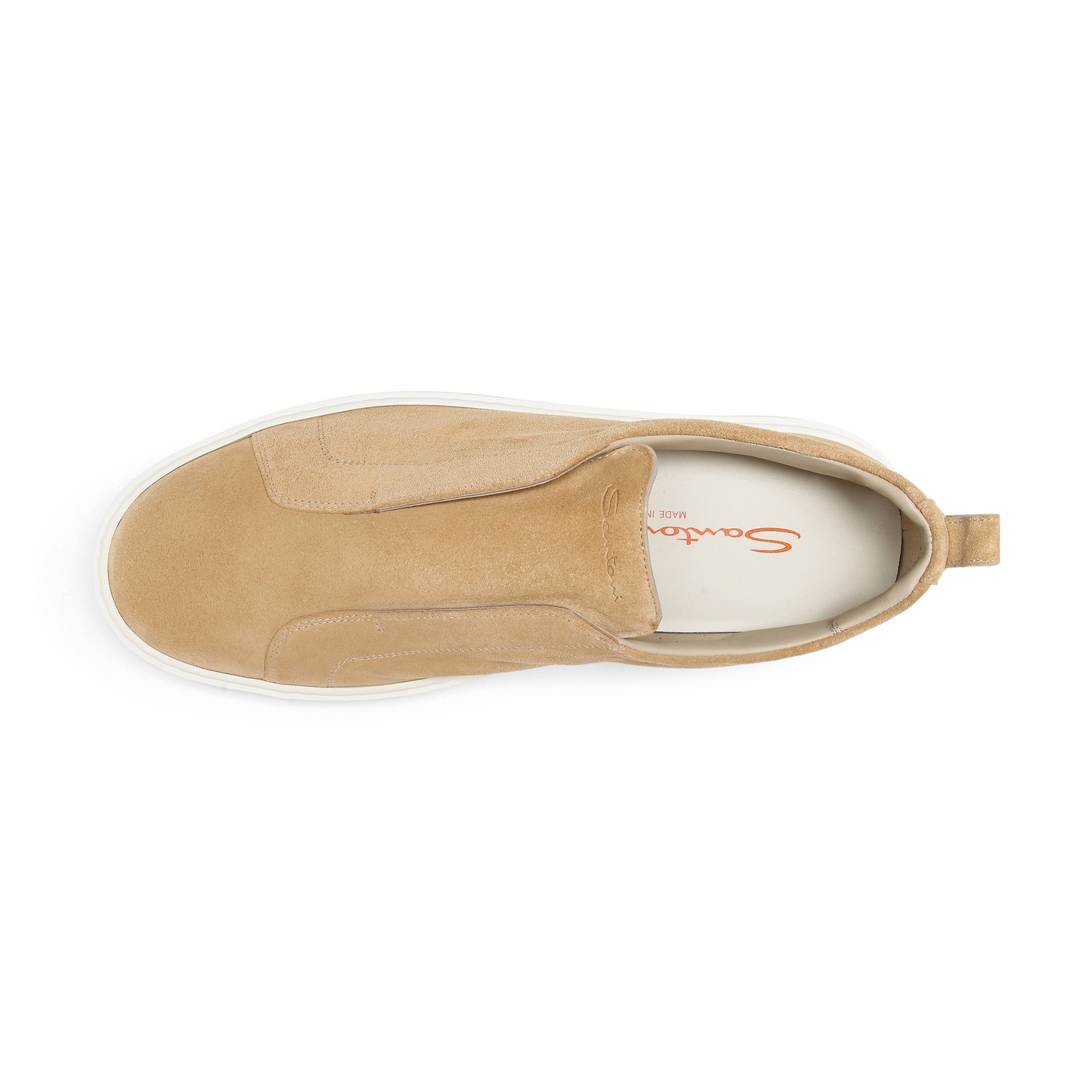 Men's beige suede slip-on sneaker - 5