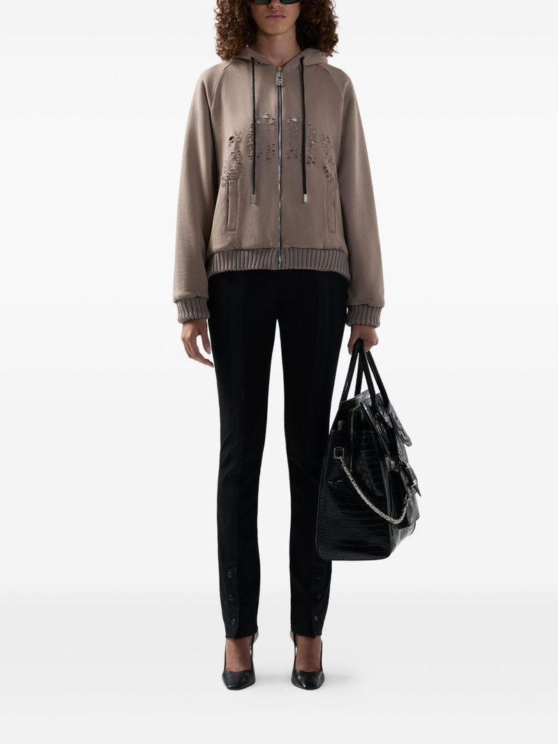 GCDS Distressed zip jumpers outlook