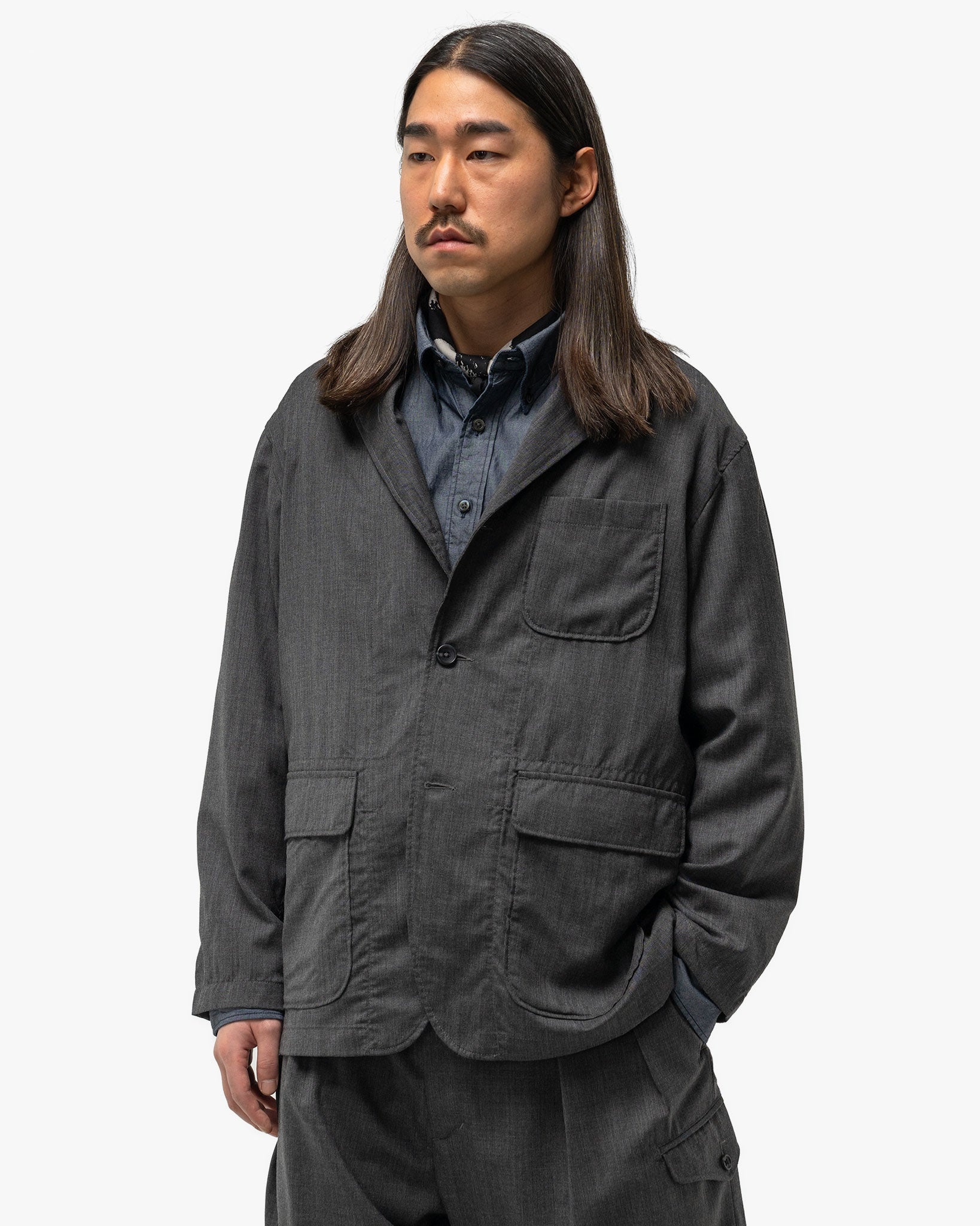 Loiter Jacket Tropical Wool Charcoal - 4