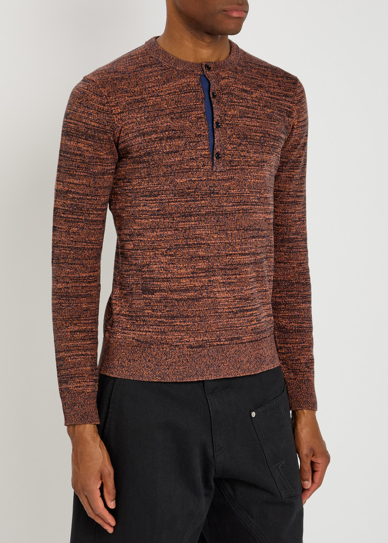 JW Anderson JW Anderson Melange Henley Knit Jumper outlook