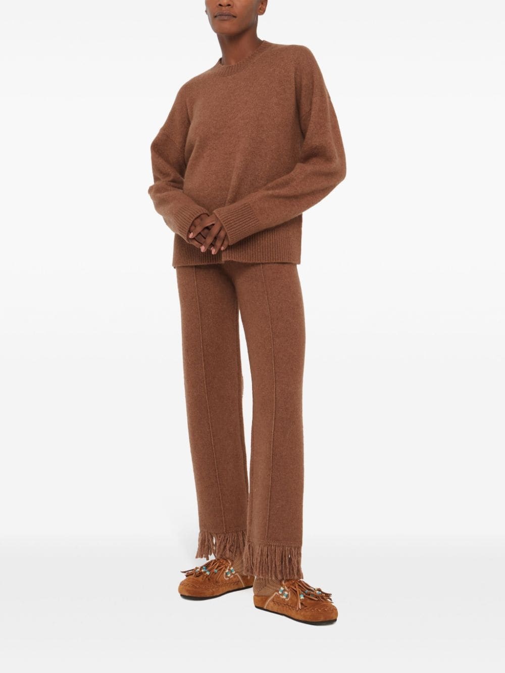 ribbed-edge cashmere-blend jumper - 2