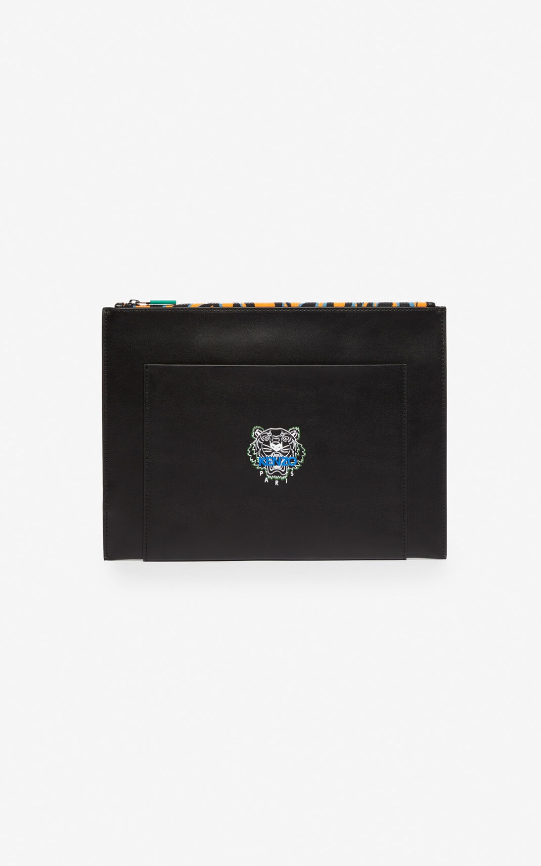 'Tiny Tiger' A4 leather clutch - 1