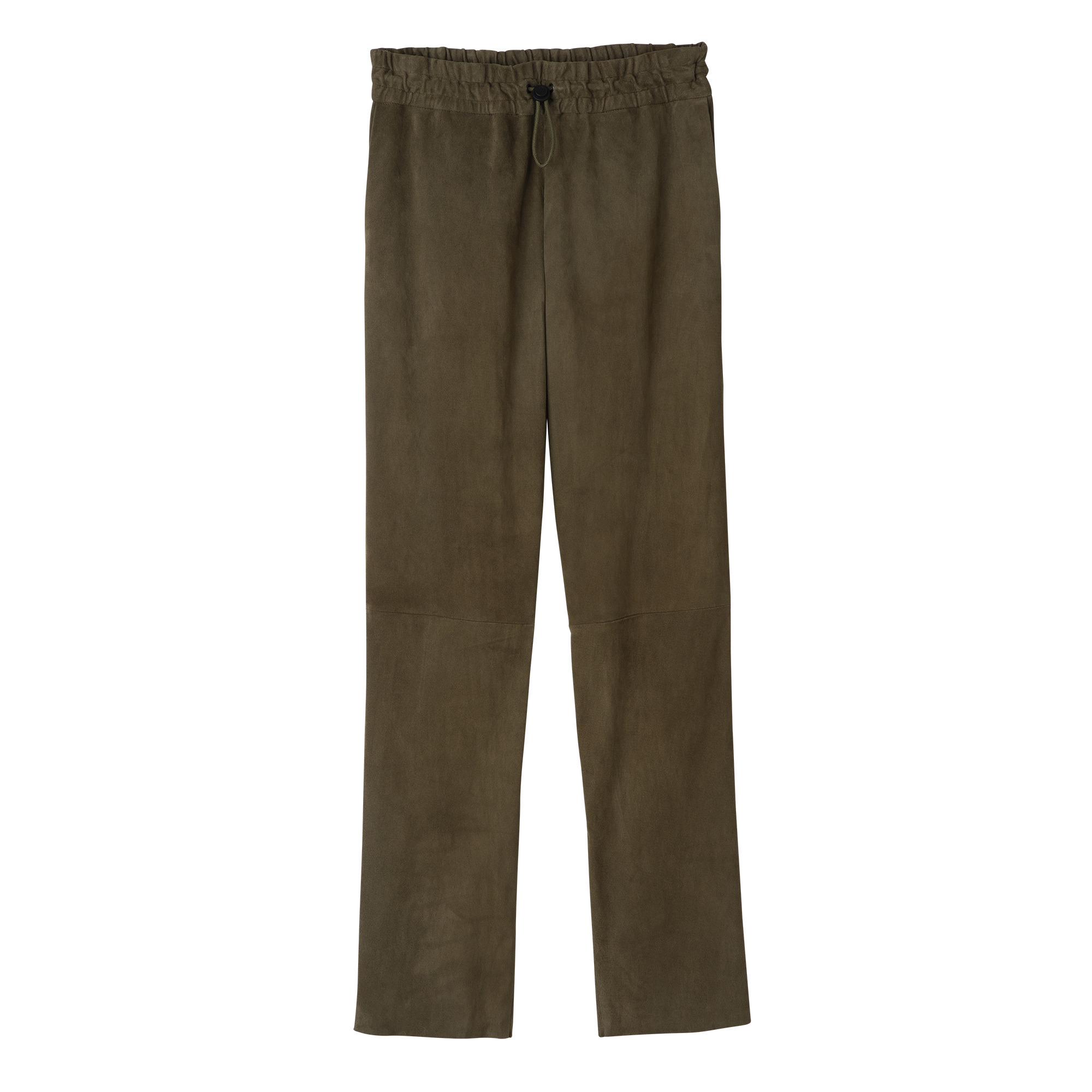 Leather straight pants Khaki - Leather - 1