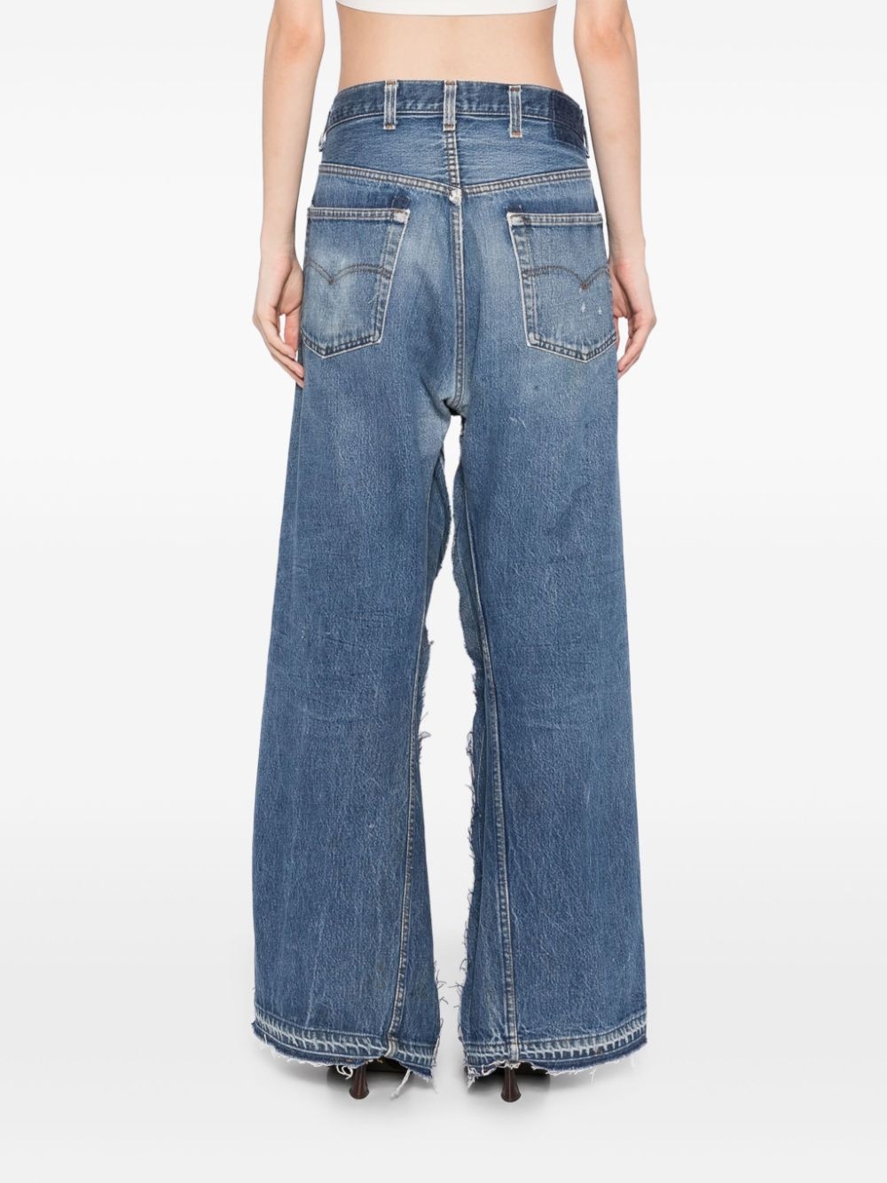 panelled jeans - 4