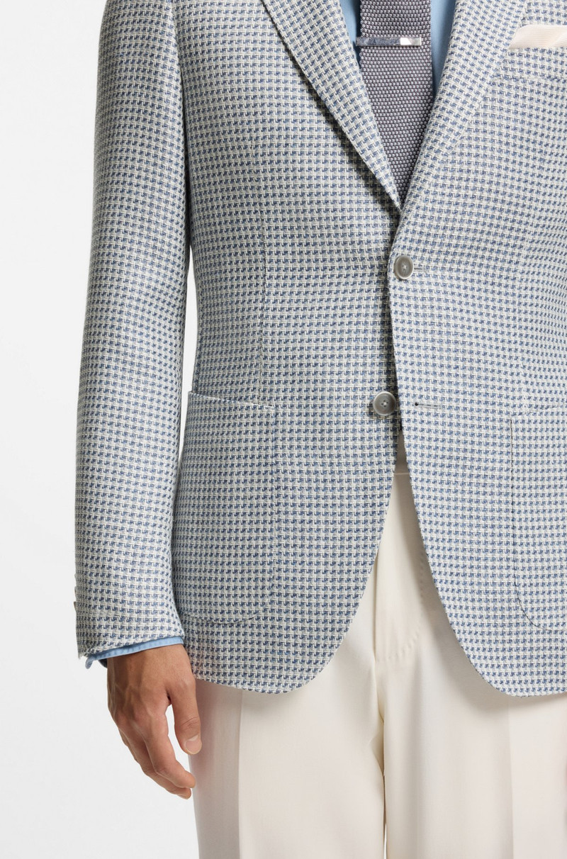 SLIM-FIT JACKET IN LINEN, SILK AND COTTON 6