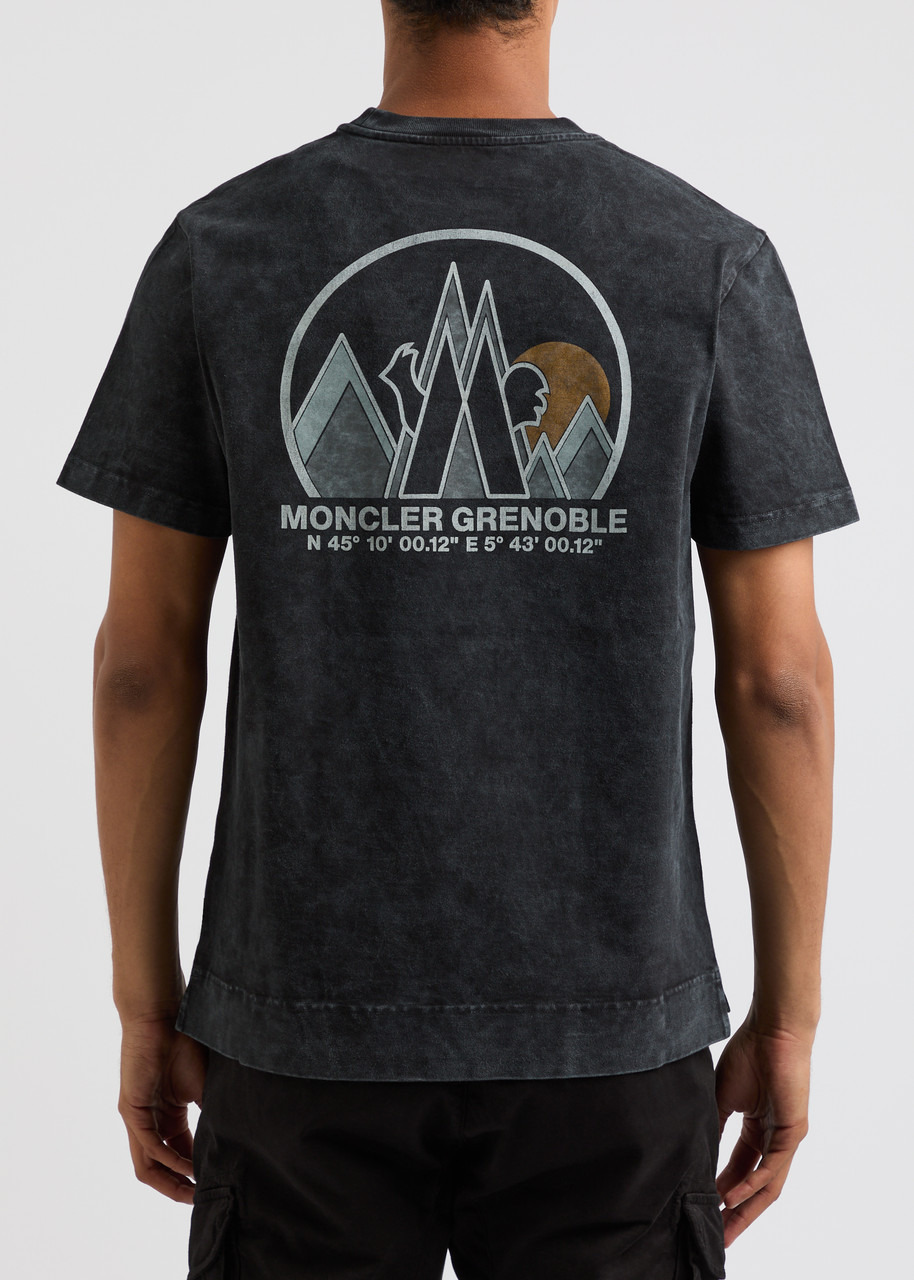 Printed faded cotton T-shirt - 3