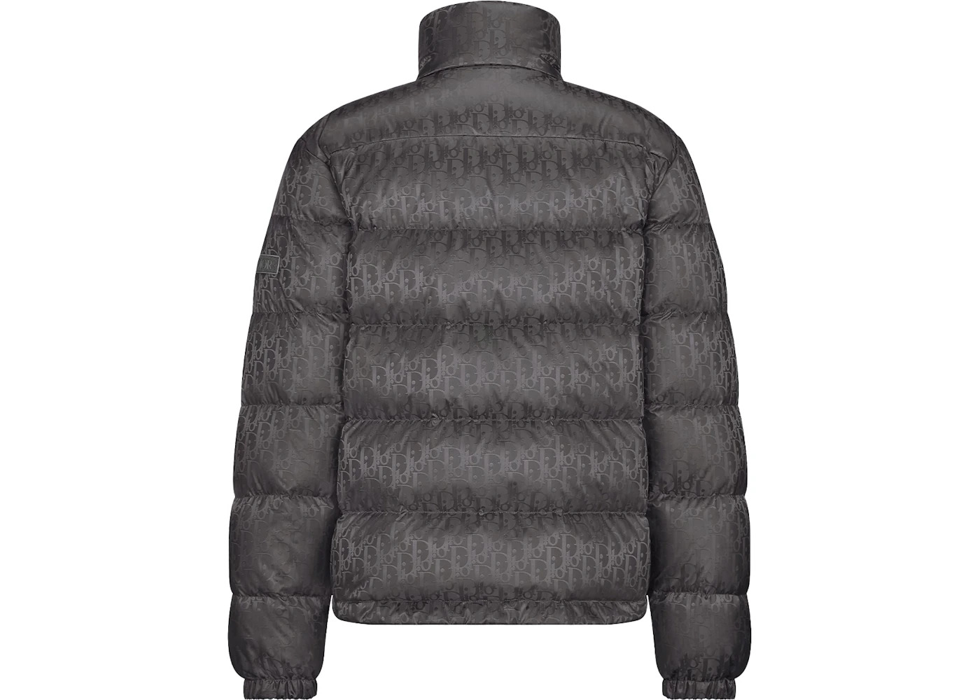Dior Oblique Down Jacket Gray Nylon Jacquard - 2