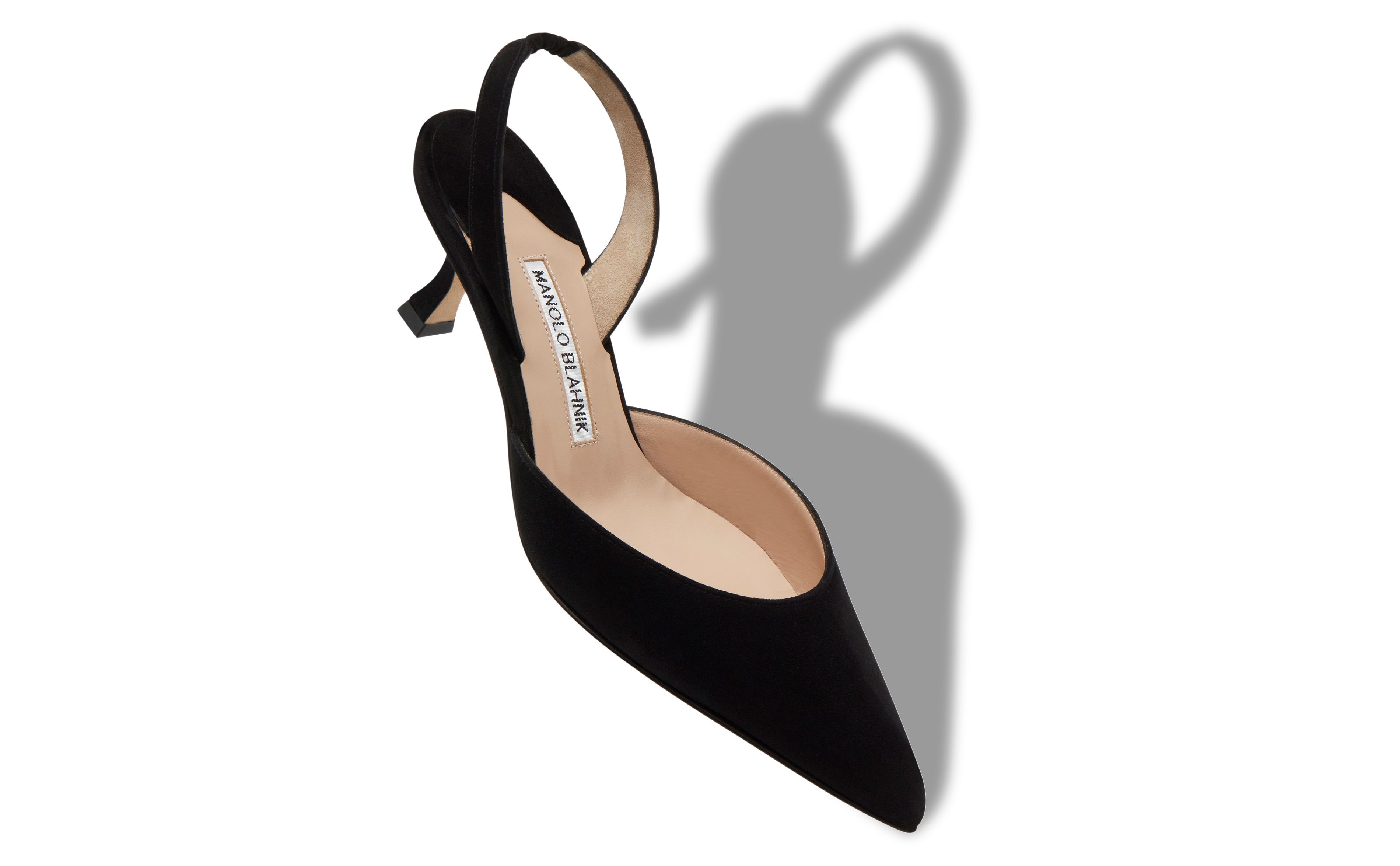 Black Suede Slingback Pumps - 2