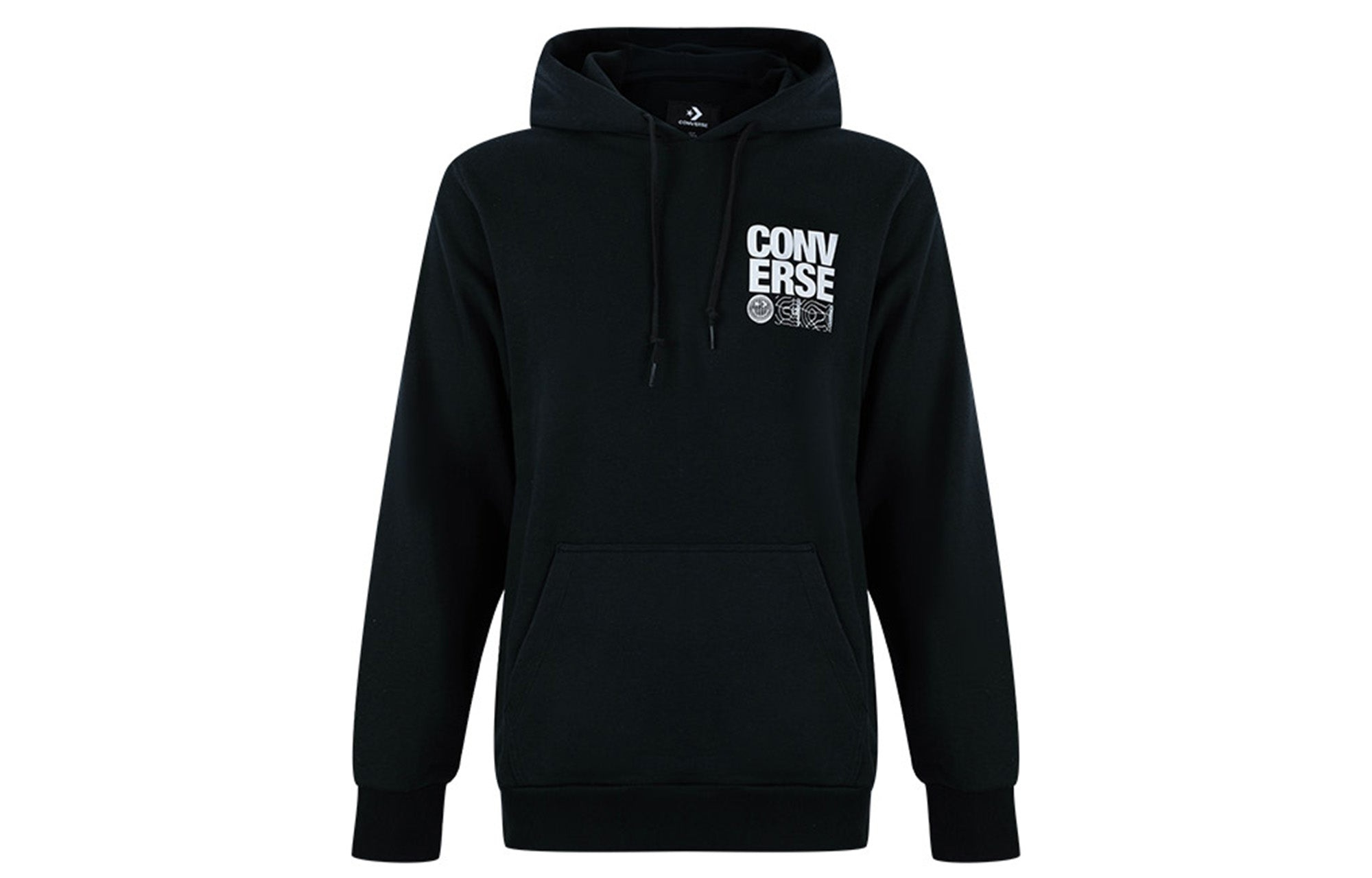 Converse Court Graphic Hoodie 'Black' 10021131-A01 - 1