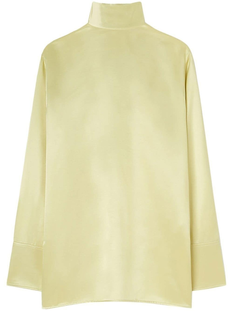 roll-neck satin blouse 1