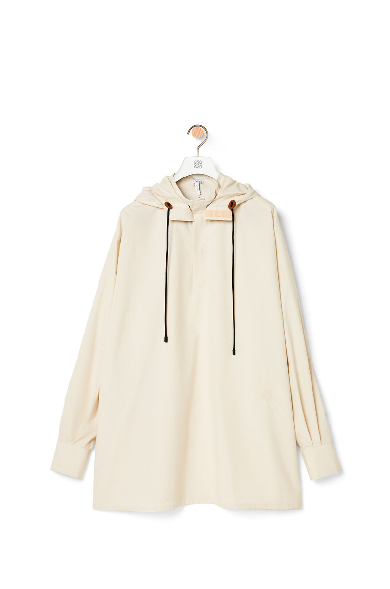Oversize hooded shirt in cotton 1