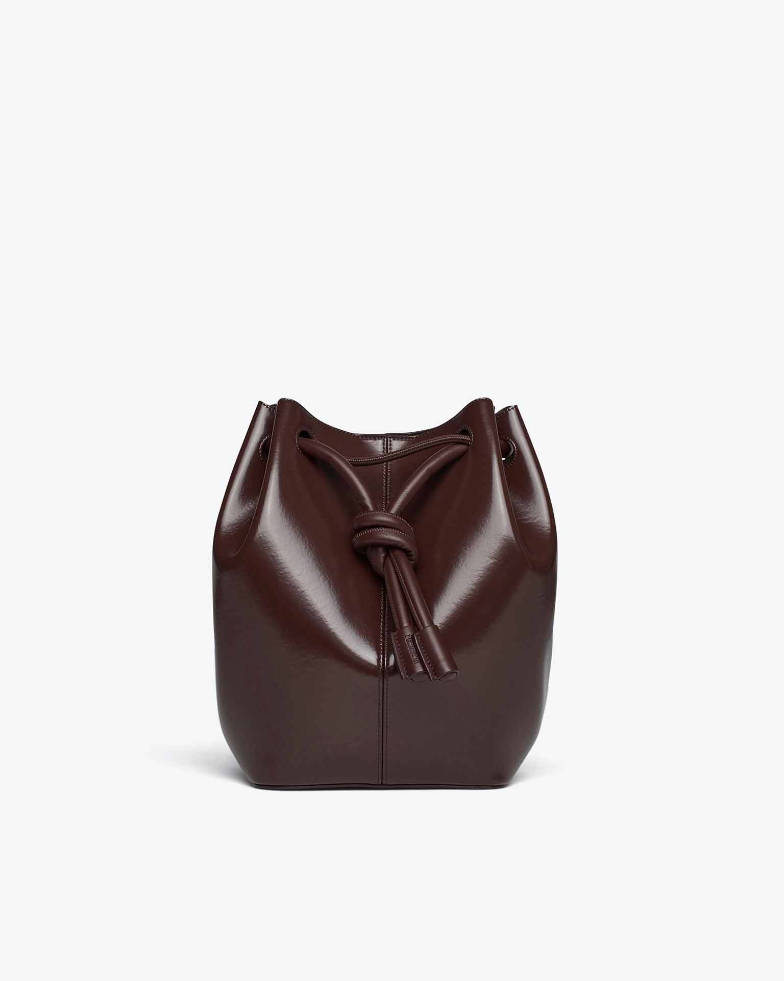 ELONGATED BUCKET MEDIUM - Alt-nappa bucket bag - Coffee bean - 3