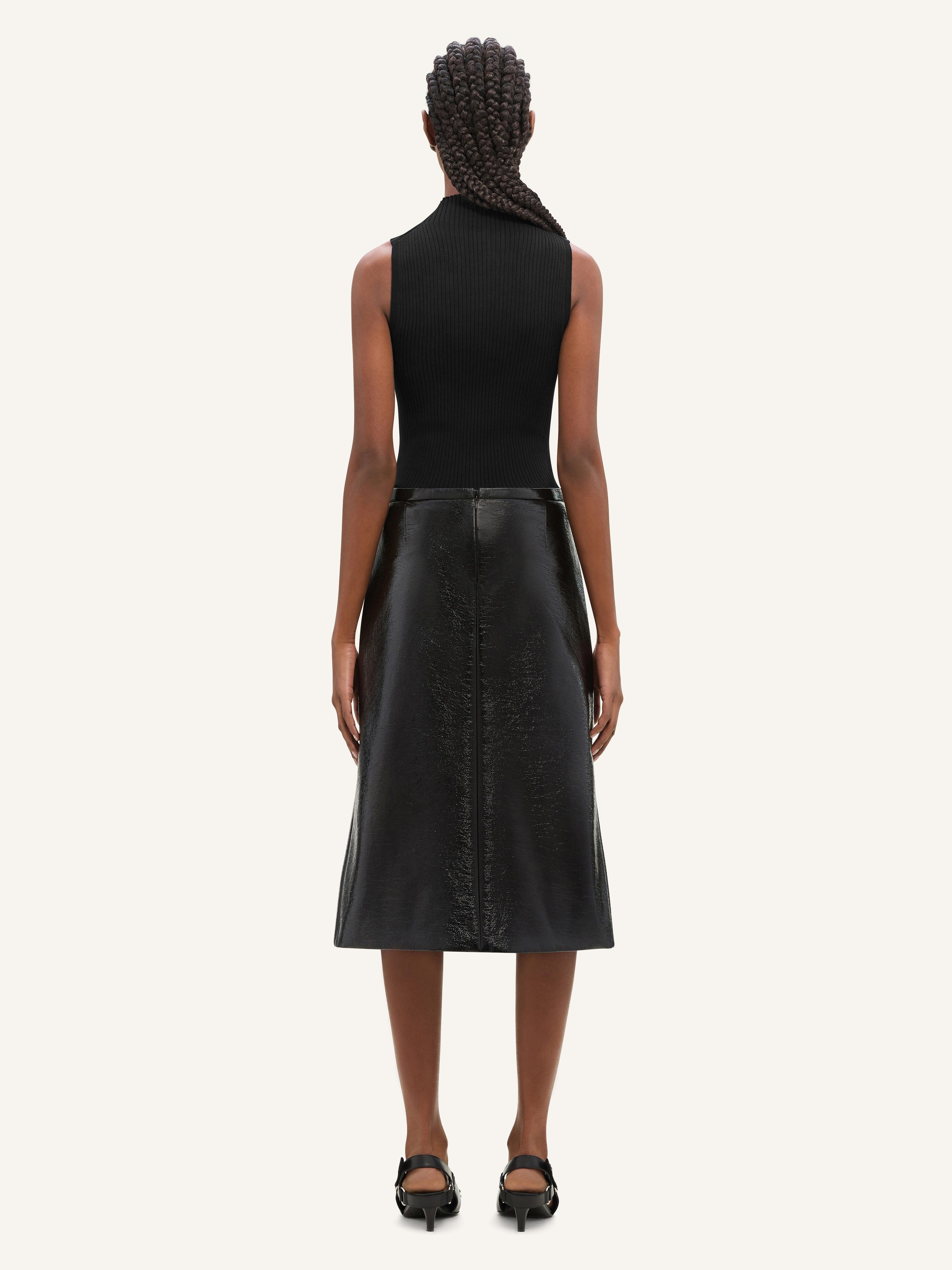 CONTRAST FRAME RIB KNIT TOP - 3