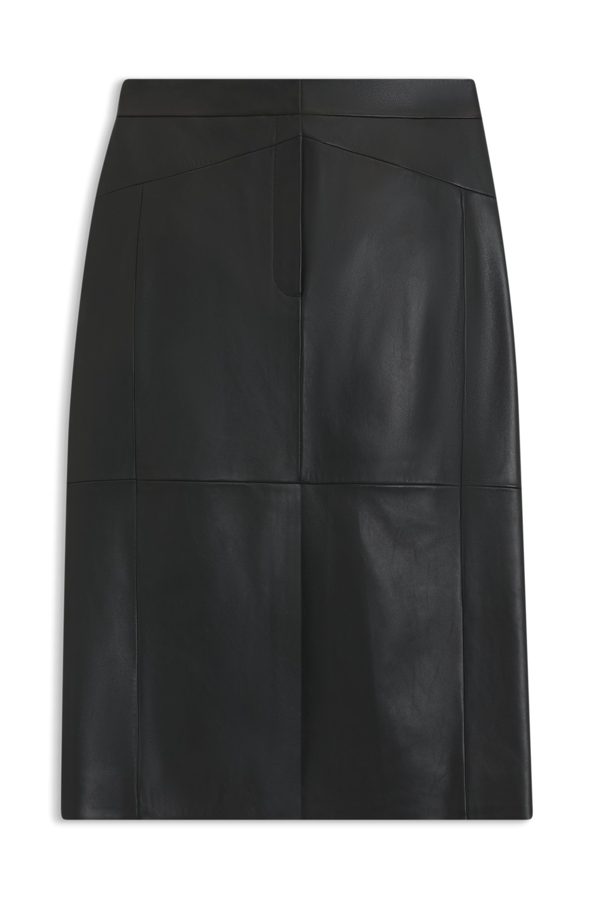 PENCIL SKIRT IN LUSTROUS LEATHER - 1