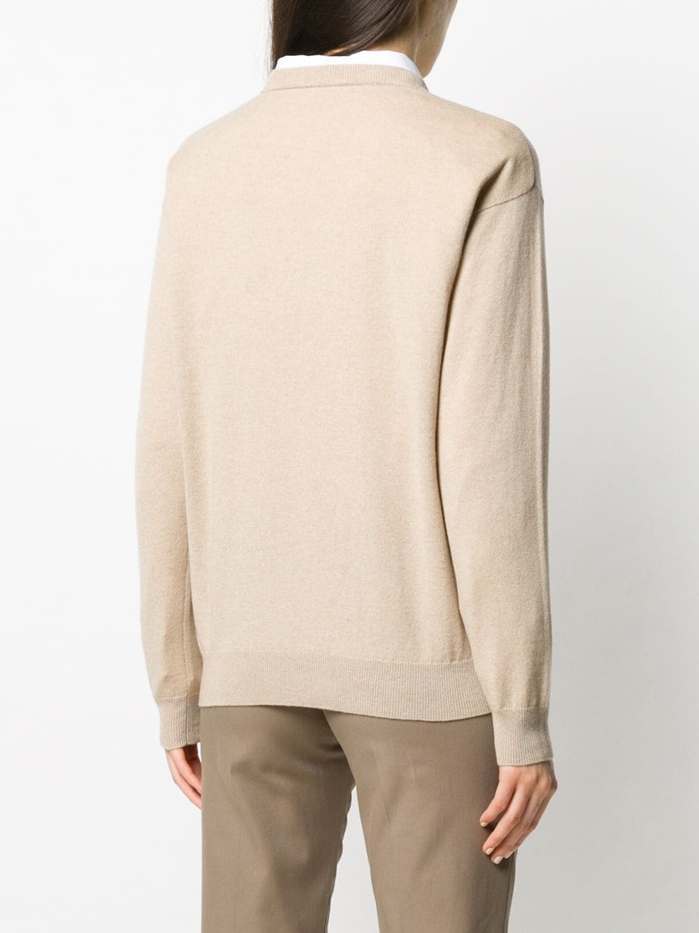 crew neck long-sleeved jumper - 4