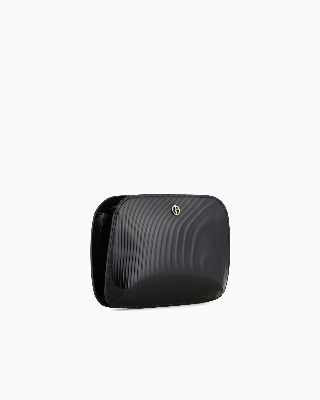 Striped, lamé-leather la Prima clutch bag - 2