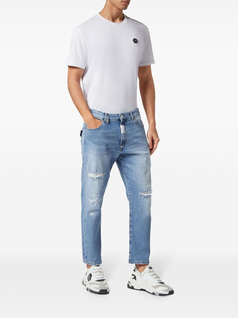 PHILIPP PLEIN distressed-effect straight-leg jeans outlook