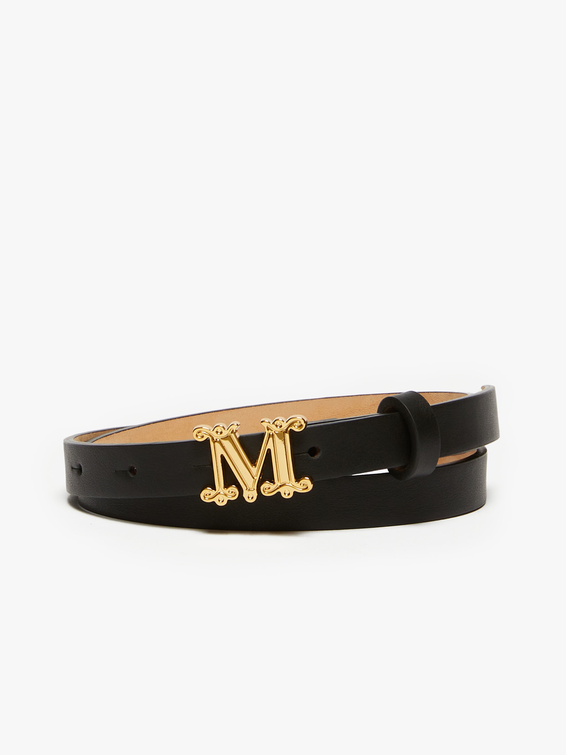 MGRAZIATA15 Leather monogram belt - 1