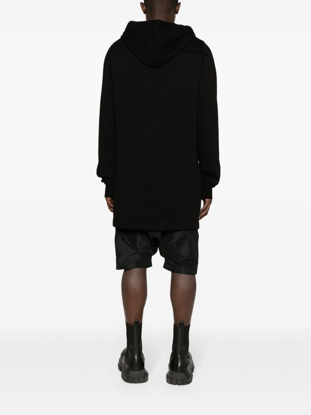 mid-length organic-cotton hoodie - 4