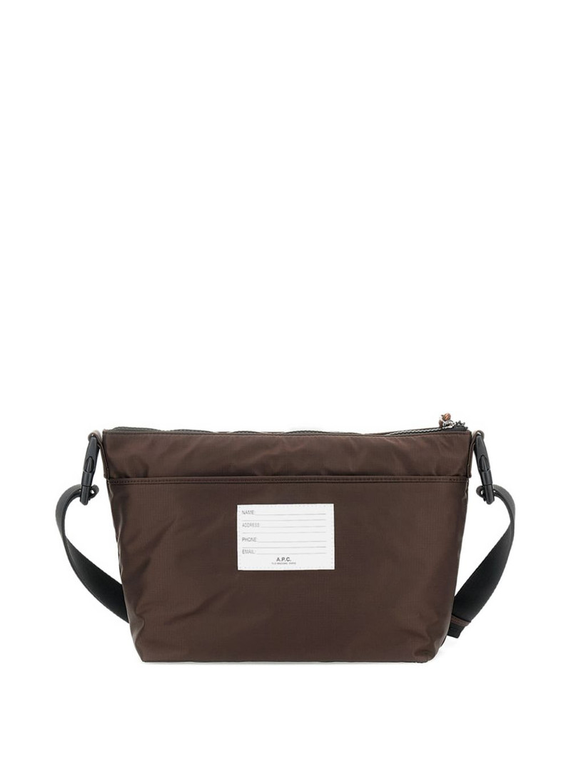 A.P.C. front pocket carabiner shoulder bag outlook