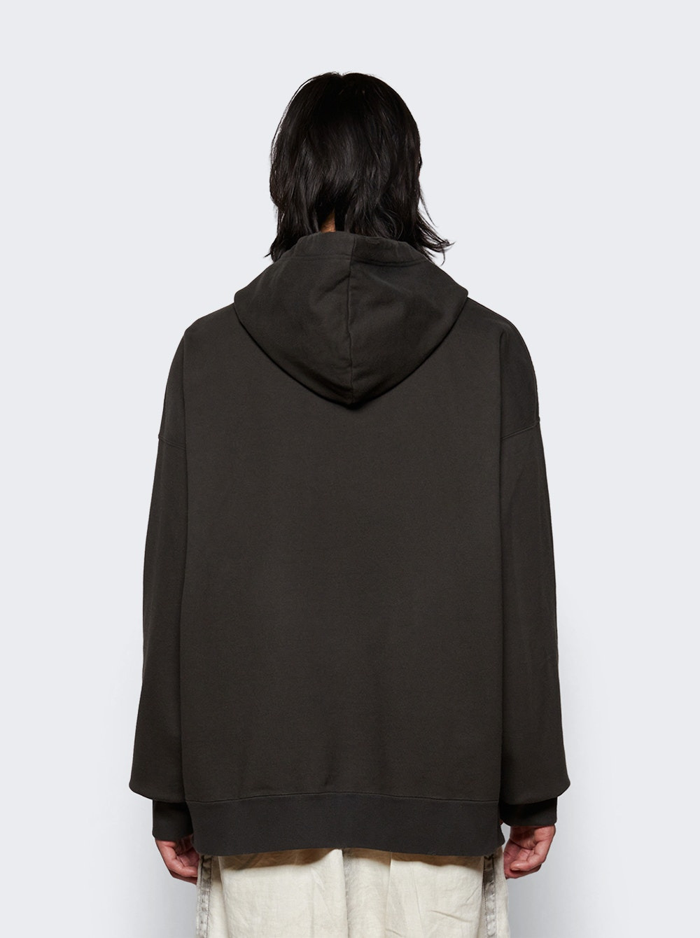 Smily Face Printed Distressed Hoodie Black - 4