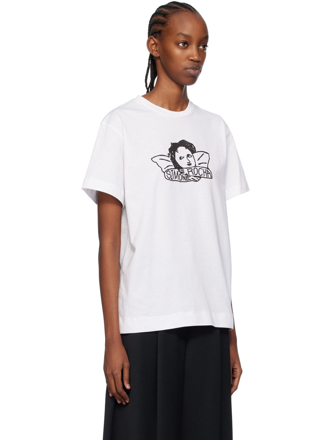 Simone Rocha White Angel Baby T-Shirt | ssense | REVERSIBLE