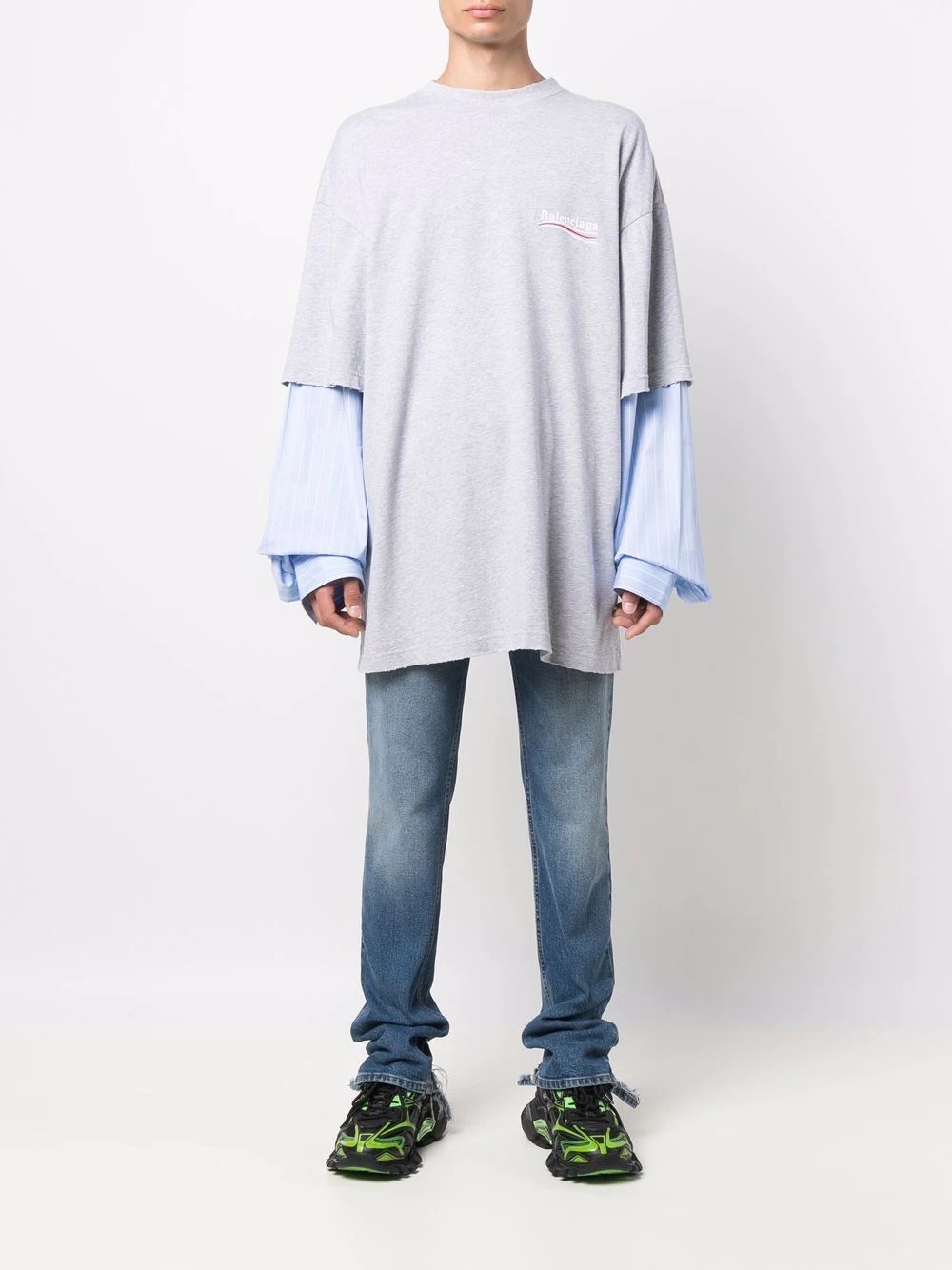 oversized layered T-shirt - 3