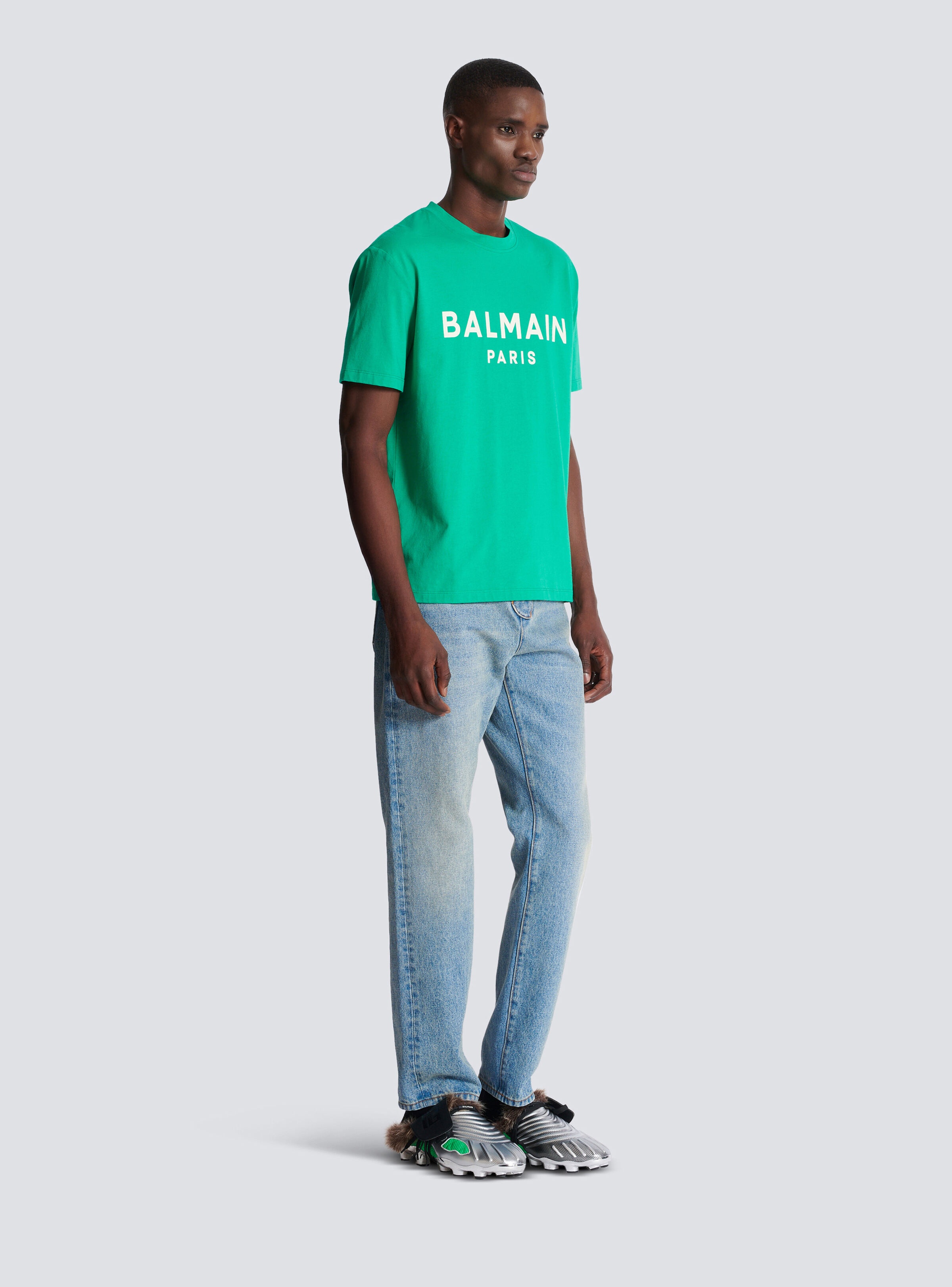 T-shirt with Balmain Paris print - 3