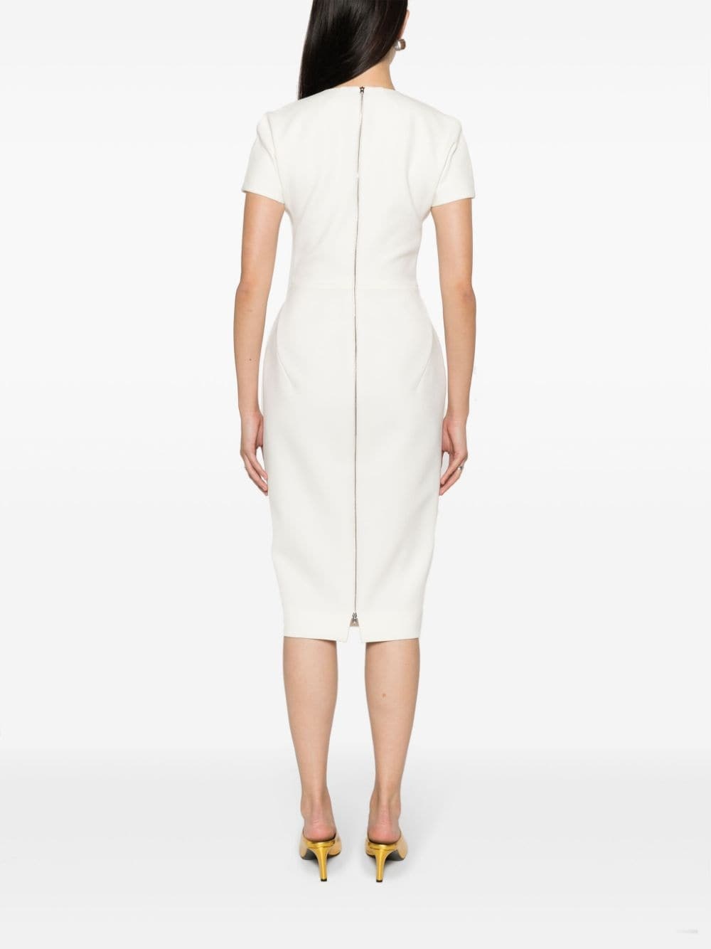 twill midi dress - 4