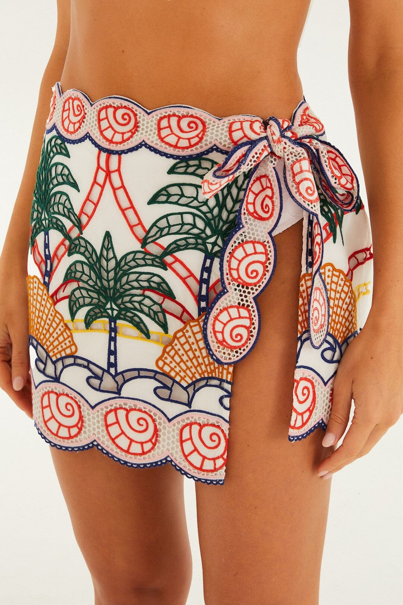 FARM RIO Richlieu Tropical Graphic Skirt outlook