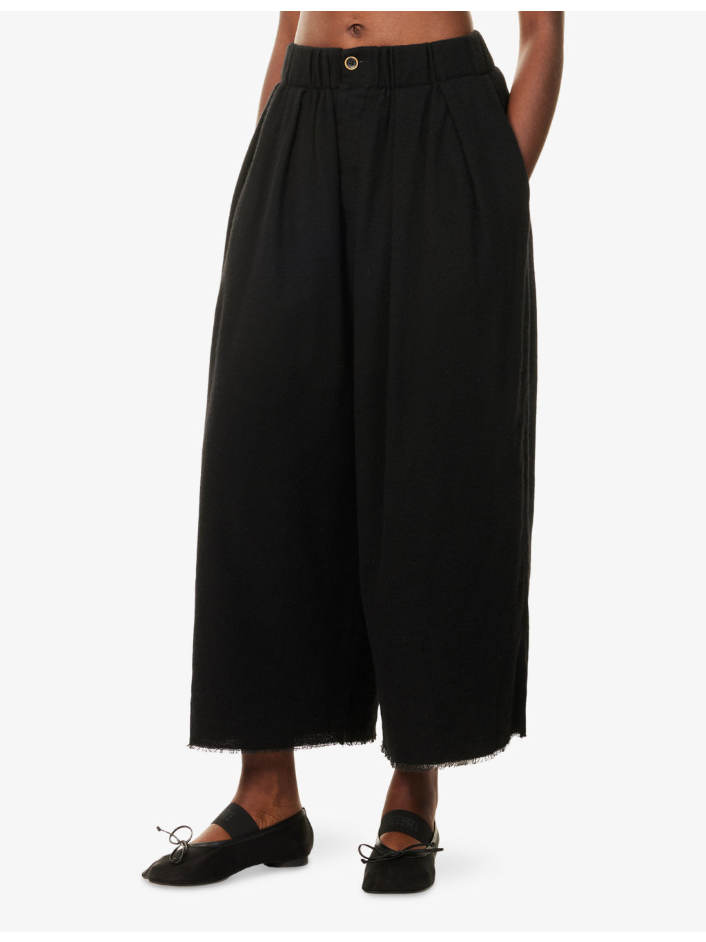 Poetic Wide-Leg Wool-Blend Trousers - 3