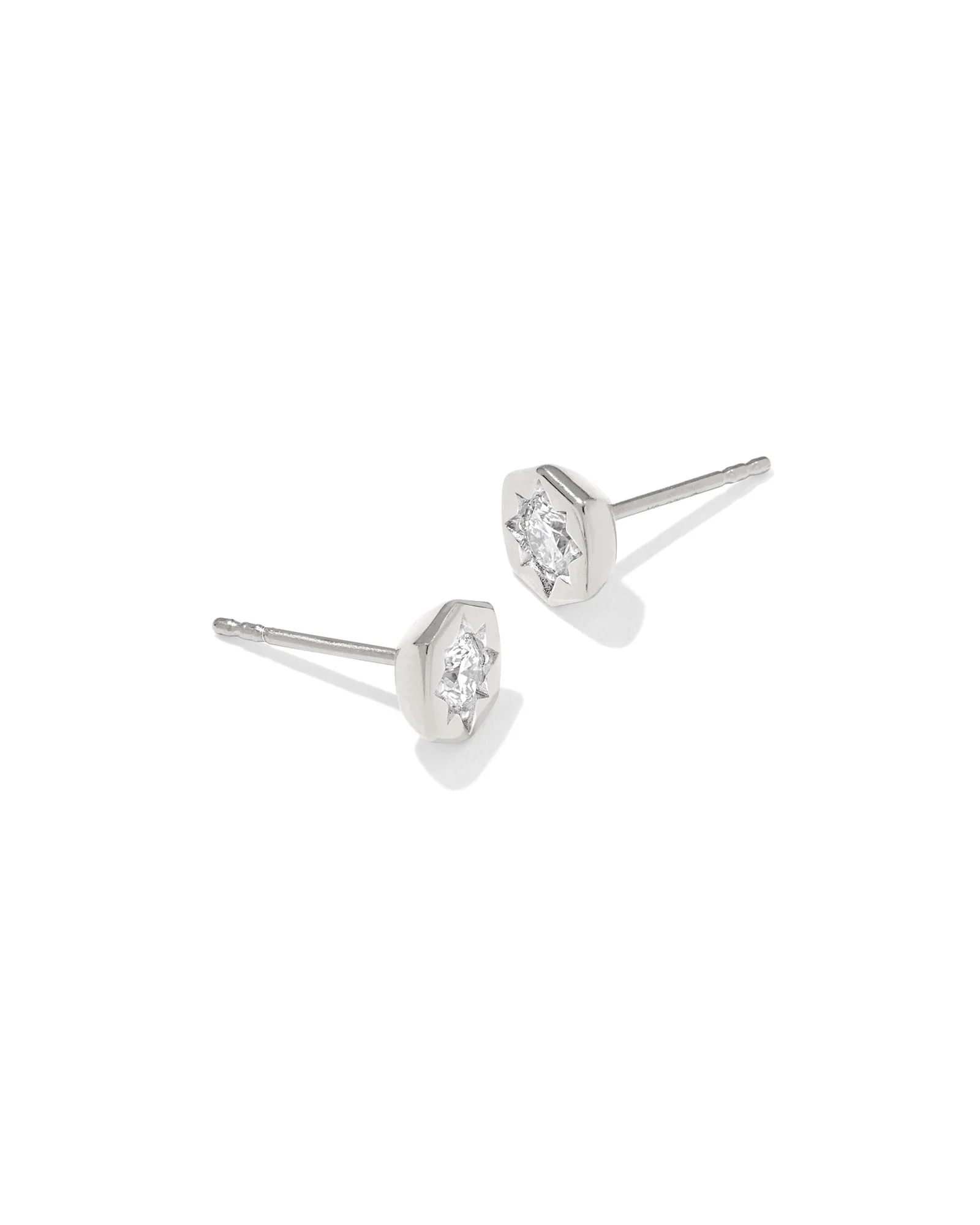 0.32 ct Lab Grown Diamond Davie Star Stud Earrings in Sterling Silver - 1